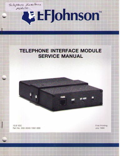 Johnson Service Manual TELEPHONE INTERFACE MODULE