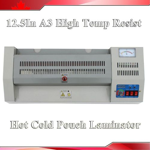 110V A3 12.5inch Width Pouch Laminator Hot Cold Document Maintence