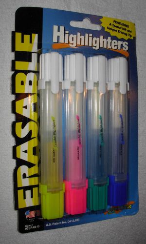 New 4 Erasable Highlighters Dri Mark Made in USA