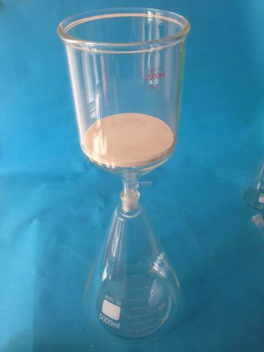 5000ml,glass vacuum suction filter kit,2000ml buchner funnel , 5 litre flask for sale