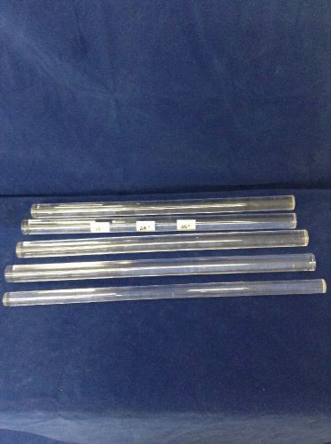 Clear Acrylic Lucite Solid Rods Set Of 5