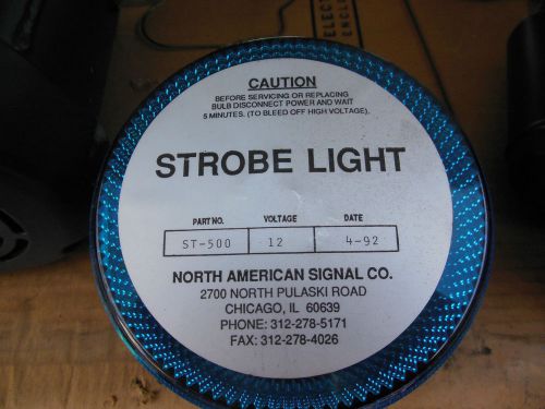 North american signal co. st-500 blue strobe light for sale