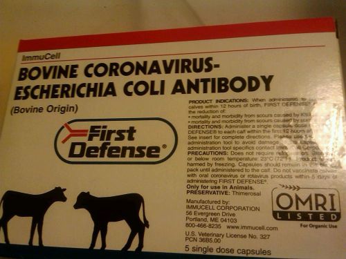 Bovine Coronavirus-Escherichia Coli Antibody First Defense ImmuCell 5 Dose Caps