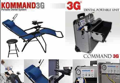 PORTABLE DENTAL  UNIT DELIVERY SYSTEM KOMMAND 3G WITH CHAIR M4 NEW USA 4 HOLES