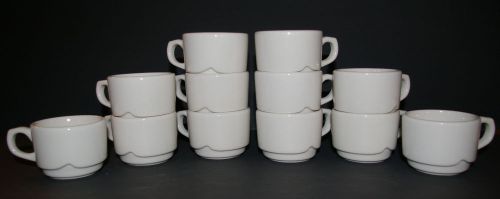 Syracuse China Restaurant 2 ounce White Demitasse Cup set of 12
