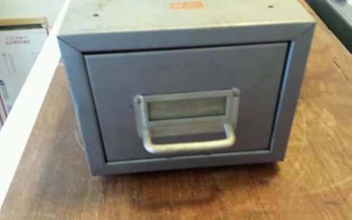 VINTAGE WEIS INDEX CARD DRAWER BOX AND CARDS
