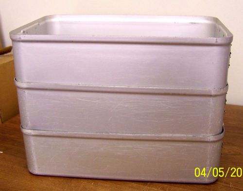 AESCULAP DEEP STERILIZING TRAYS WITHOUT COVERS SET OF 3