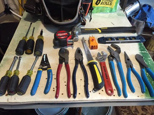 Klein tools channellock tradesman pro bag lot electricians apprentice for sale