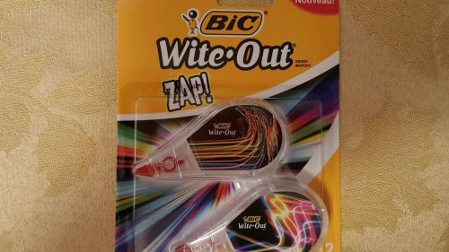 BIC ZAP! mini white out 2 pcs correction tape multi-color design