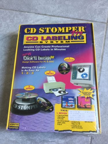CD Stomper Pro CD Labeling System Kit Applicator, Labels And Software