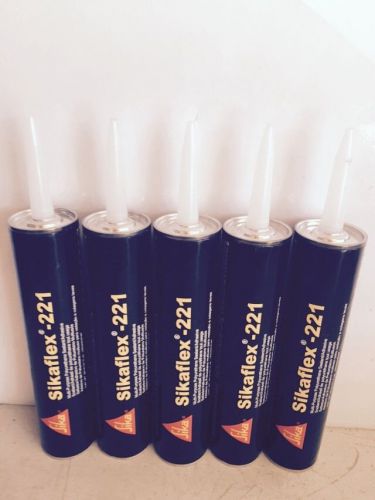 5 Tubes OF Sikaflex-221 Multi-Purpose Polyurethane Sealant Adhesive Alum Gray