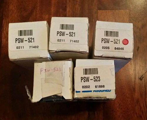 OMEGA (3)PSW-521 &amp; (2)PSW-523 PRESSURE SWITCH New Old Stock 5 Total