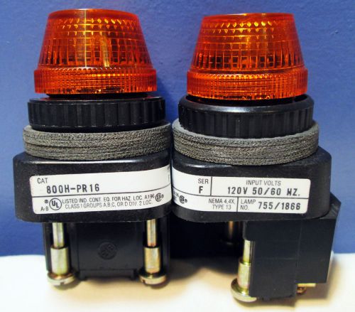 2used allen bradley pilot power indicator signal control light 800h-pr16a 120vac for sale