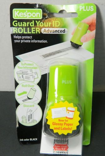 Kespon Plus Guard Your ID Advanced Roller Stamp Green  Black Ink ID Protection*