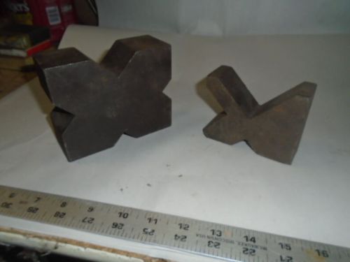 MACHINIST TOOLS LATHE MILL Machinist Lot of Large V Block s for Set Up