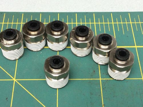 Legris 3175 04 14 push-in connector 4mm-5/32 tube x 1/4 npt  qty 7 #61062 for sale