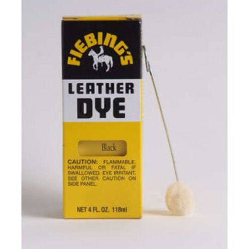 Fiebings leather dye black alcohol based 4oz for sale