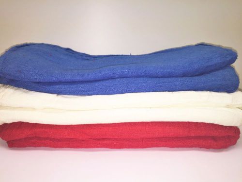 75 NEW RED WHITE AND BLUE SHOP TOWELS - MECHANIC TOWELS - INK TOWELS  BY TFO