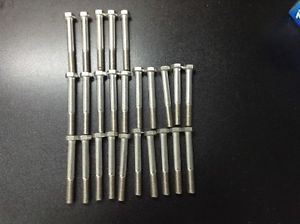 Stainless steel hex head cap screw bolts - 3/8&#034; - 16  x  3&#034; - 25 ct for sale