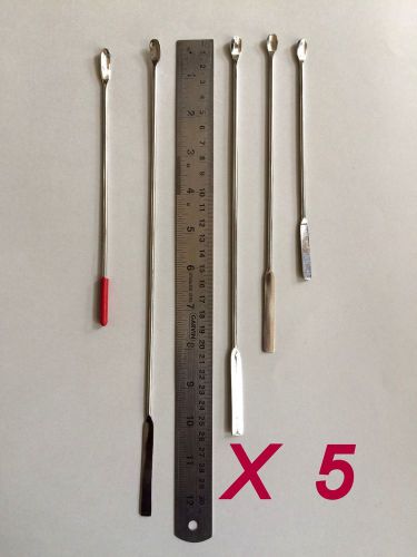 KAYCO 25 Pieces MICRO-SPATULA STAINLESS STEEL 5Pc x 5 - Medical/General Lab Aid