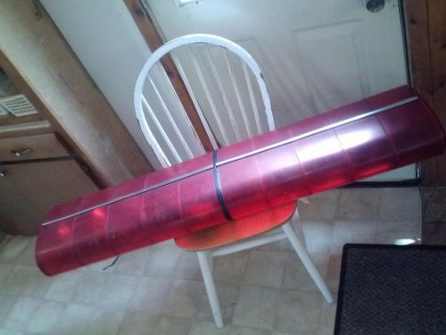 Vtg federal rotating signal aero dynic 52&#034; light bar red emergency fire towing for sale