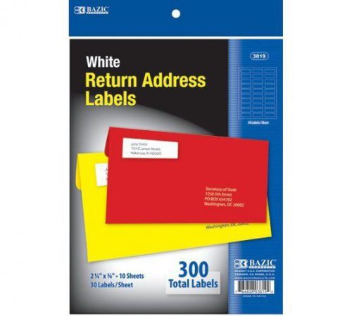 BAZIC Return Address Labels, 0.75 x 2.25 Inch