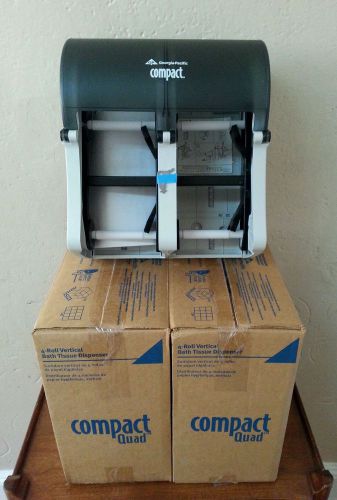 Lot of 3 georgia pacific 4-roll vertical bath tissue dispenser. new!!! for sale