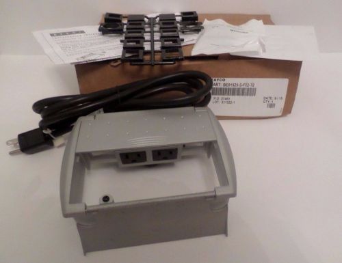 Tayco BE01525-S-F02-72 Table or Desk Miniport Power/Data Center, 2 Power/2 Open
