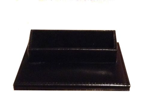Barrington Business Card Holder Genuine Leather Black with Gift Box