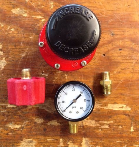 Propane HP  Adjustable Regulator 0-60 Psi Kit With Red QCC Fitting