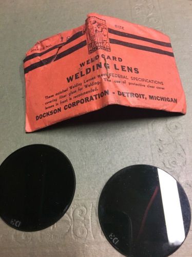 PAIR LENSES FOR VINTAGE WELDING/STEAMPUNK GLASSES Goggles 50 MM. ROUND SHADE 3