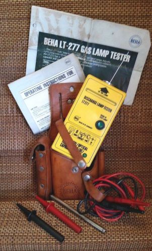Beha Unitest Gas Lamp Tester Kit LT 277 w/Probes, Case, Instructions and More