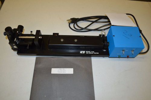 HMP Die Shear Tester with a manual, Model 1750, produced by HMP/Soldermatics Inc