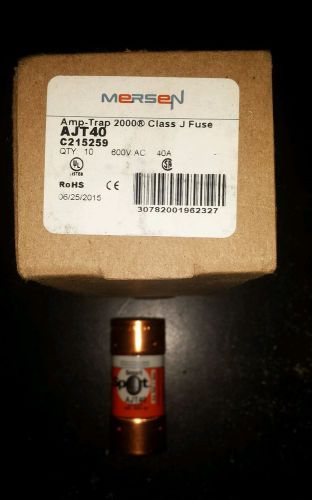 New in box lot of ( 10 )  mersen amp trap ajt40 fuses 40 amp new for sale