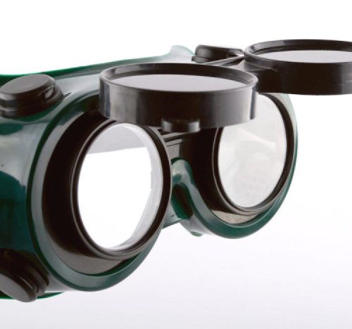 Welding Goggles Dark Lens Flip-up Green Filter Poly-carbonated Lens
