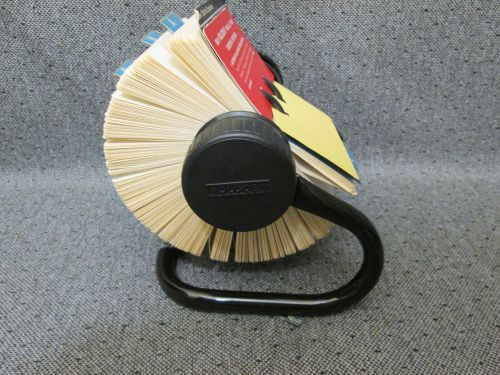 Vintage Mid Century Office Rolodex 5024X Rotary Card File w/Tons of Unused Cards