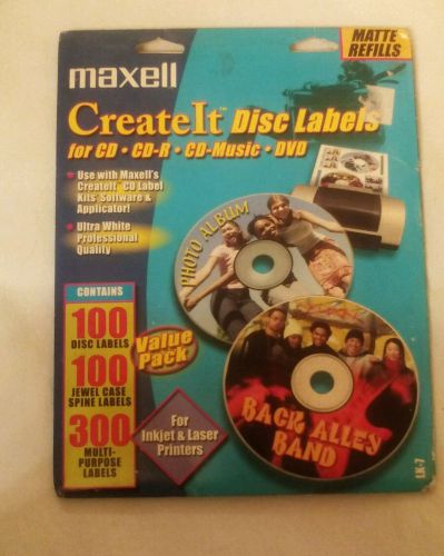 Maxell create it disc labels 300 multi-purpose labels for sale