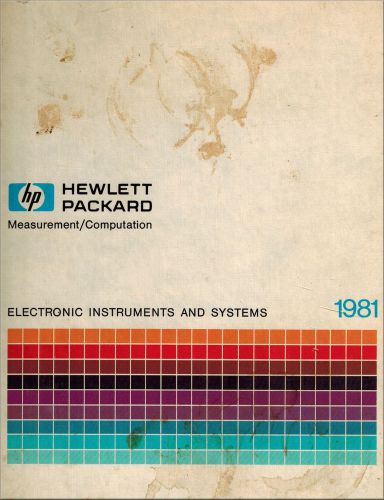 Hewlett Packard Electronic Test Catalog Hardback 1981
