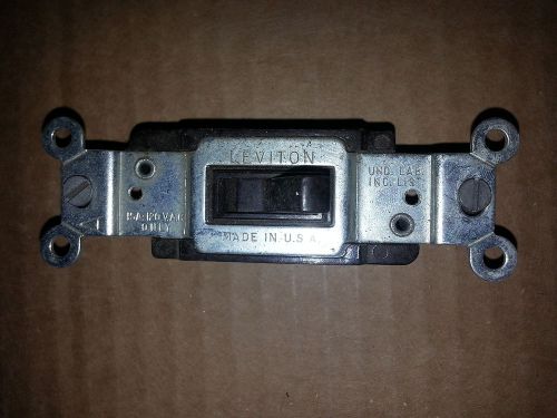 Leviton - 15 Amp Black Toggle Switch (Opened) Slimmer Style