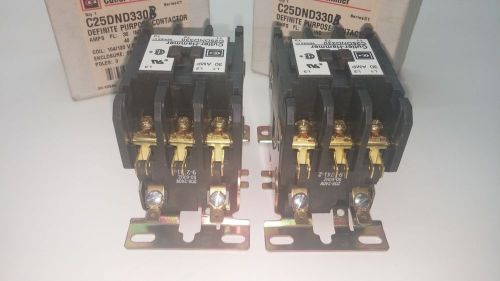 Cutler hammer lot of 2 definite purpose contactor c25dnd330 30 amp 3 poles new for sale