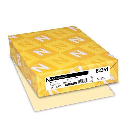 Neenah exact vellum bristol, 67 lb, 8.5 x 11 inches, 250 sheets, ivory for sale