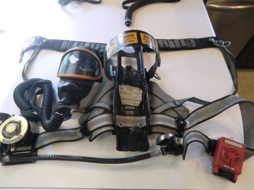 MSA Ultralite II Airmask SCBA&#039;s Mask , Firefighter Regulator , Alarm, Harness