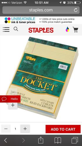 Tops double docket notepads - 6 pads for sale