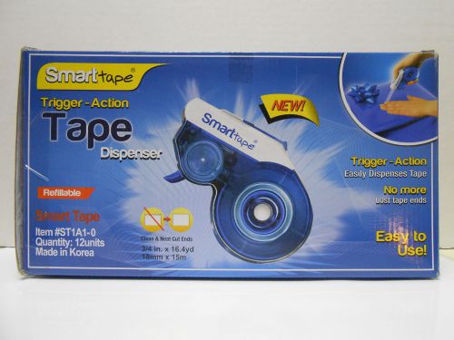 Smart Tape Tigger Action Tape  Dispenser, 3/4&#034;x 16.4 yd- Carton of 12 Refillable