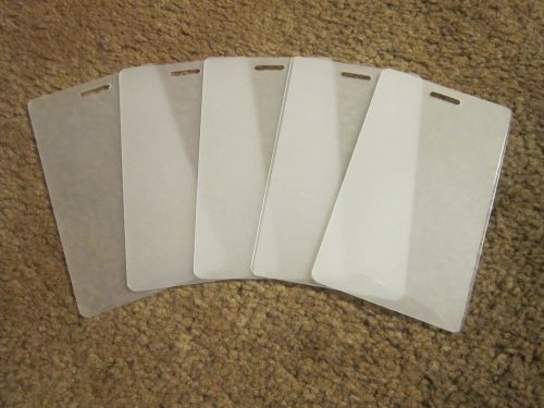 NEW! lot of 5 clear LAMINATING FILM pouches sleeve  4 1/2x 2 1/2 &#034; ID card tag