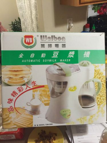 Welbon Automatic Soymilk Maker Blender US Patent TSM-2000 Smart Chef