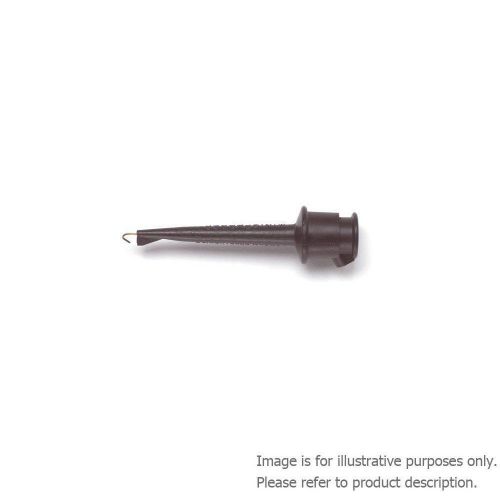 1 x packof 10 pomona 4555-0 test clip, 64.52mm, 30vac/60vdc, 5a, blk for sale