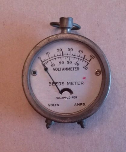 Vintage Beede Meter Volt Ammeter Volts &amp; Amps Gauge
