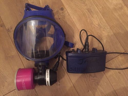 Survivair Mask W/ Hepa Filter &amp; Rechargeable Battery Pack Used
