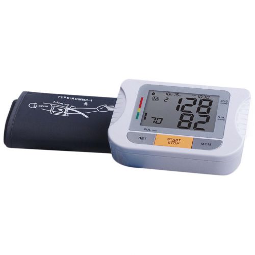 Tonometer Meter Digital LCD Screen Automatic Arm Blood Pressure Monitor BG